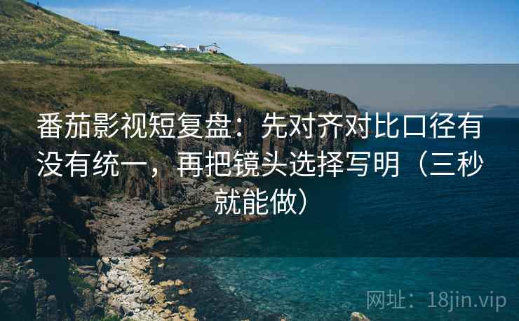 番茄影视短复盘：先对齐对比口径有没有统一，再把镜头选择写明（三秒就能做）  第2张