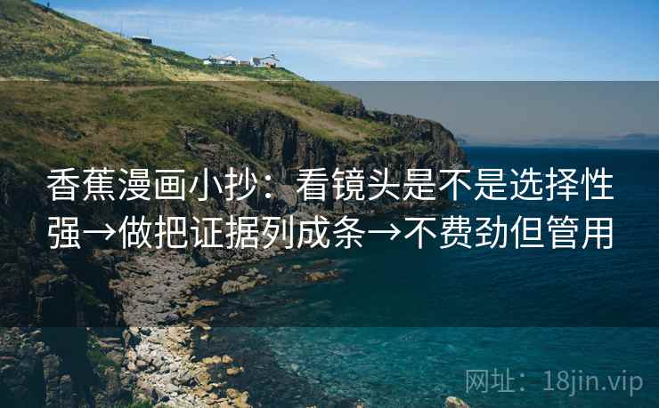 香蕉漫画小抄：看镜头是不是选择性强→做把证据列成条→不费劲但管用